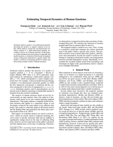 Estimating Temporal Dynamics of Human Emotions Seungyeon Kim and Joonseok Lee