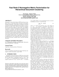Fast Rank-2 Nonnegative Matrix Factorization for Hierarchical Document Clustering