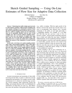 Sketch Guided Sampling — Using On-Line Abhishek Kumar Jun (Jim) Xu