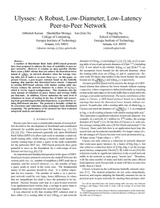 Ulysses: A Robust, Low-Diameter, Low-Latency Peer-to-Peer Network