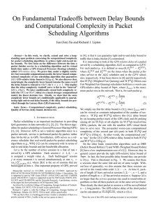 On Fundamental Tradeoffs between Delay Bounds and Computational Complexity in Packet