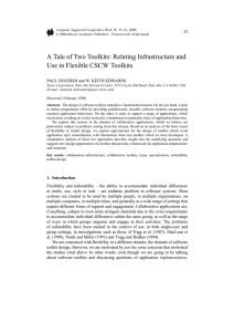 A Tale of Two Toolkits: Relating Infrastructure and 33