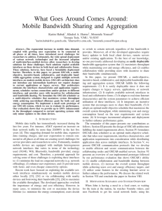 What Goes Around Comes Around: Mobile Bandwidth Sharing and Aggregation Karim Habak