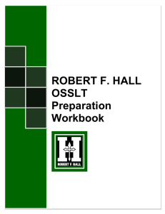 ROBERT F. HALL OSSLT Preparation