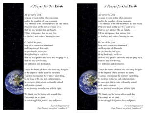 A Prayer for Our Earth