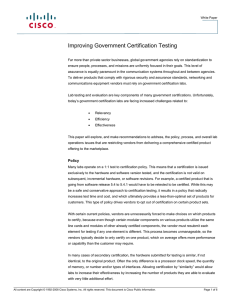 Improving Government Certification Testing