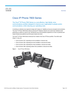Cisco IP Phone 7800 Series
