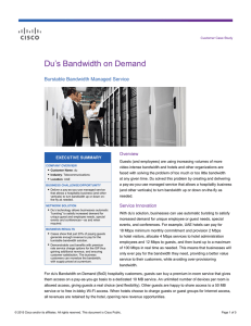 u’s Bandwidth on Demand D  Burstable Bandwidth Managed Service
