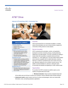 AT&amp;T Drive  Internet of Everything (IoE): Connected Car Overview
