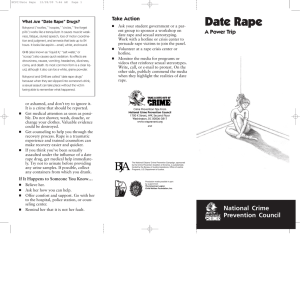 Date Rape A Power Trip Take Action