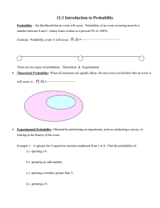 P =  12.3 Introduction to Probability