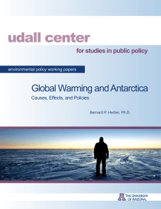 udall center Global Warming and Antarctica for studies in public policy
