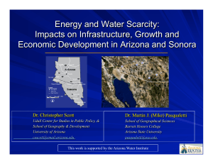Energy and Water Scarcity: Impacts on Infrastructure, Growth and