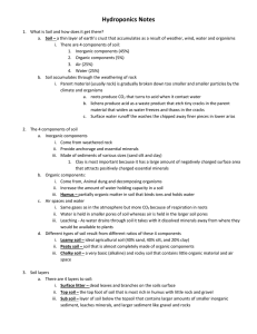 Hydroponics Notes