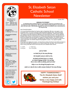 St. Elizabeth Seton Catholic School Newsletter