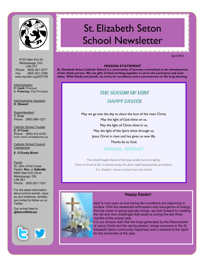 St Elizabeth Seton School Newsletter
