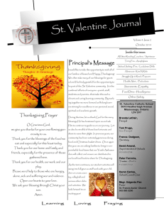 Principal’s Message Inside this issue: Volume 4, Issue 2 October 2014