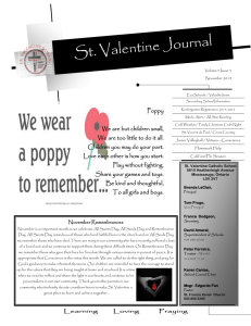 Poppy Inside this issue: Volume 4 Issue 3 November 2014