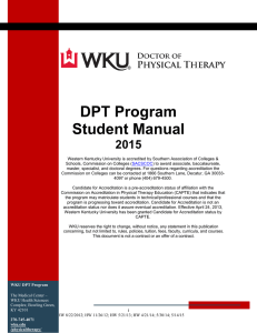 DPT Program Student Manual 2015
