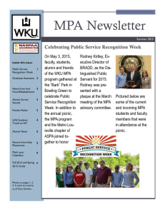MPA Newsletter Celebrating Public Service Recognition Week