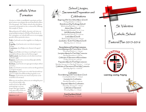 Catholic Virtue Formation School Liturgies, Sacramental Preparation and