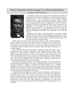 Patrice Lumumba and the Struggle for African Independence