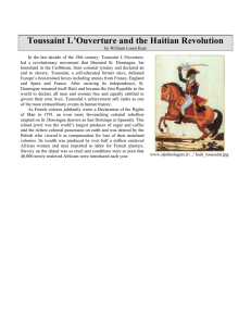 Toussaint L’Ouverture and the Haitian Revolution