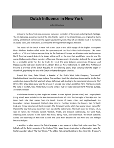 Dutch Influence in New York