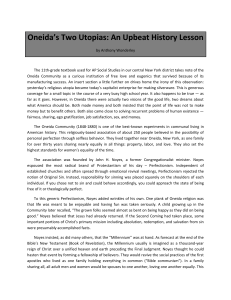 Oneida’s Two Utopias: An Upbeat History Lesson
