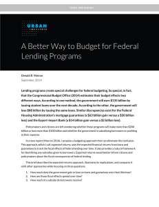 A Better Way to Budget for Federal Lending Programs