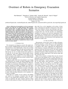 Overtrust of Robots in Emergency Evacuation Scenarios Paul Robinette , Wenchen Li