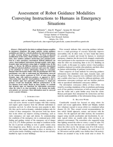 Assessment of Robot Guidance Modalities Conveying Instructions to Humans in Emergency Situations