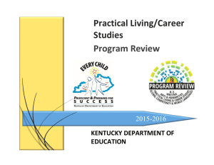 Practical Living/Career Studies Program Review 2015-2016