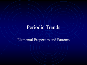 Periodic Trends Elemental Properties and Patterns