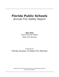 Florida Public Schools Annual Fire Safety Report