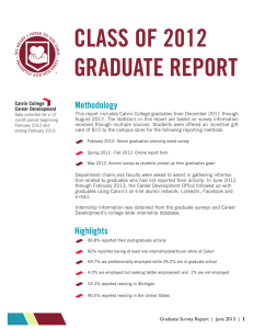 CLASS OF 2012 GRADUATE REPORT Methodology