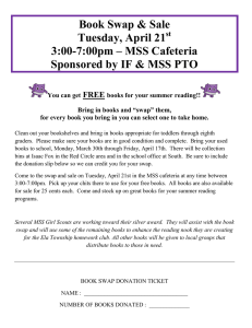 Book Swap &amp; Sale Tuesday, April 21 3:00-7:00pm – MSS Cafeteria