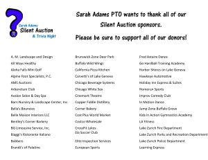 Sarah Adams PTO wants to thank all of our