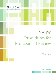 NASW Procedures for Professional Review Revised