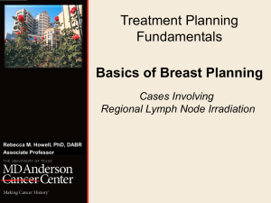 Treatment Planning Basics of Breast Planning Cases Involving