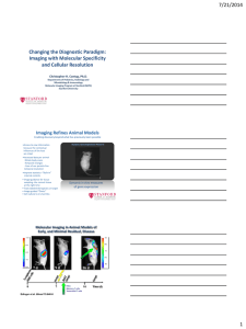 7/21/2014 Changing the Diagnostic Paradigm: Imaging with Molecular Specificity and Cellular Resolution