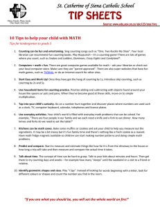 TIP SHEETS St. Catherine of Siena Catholic School  10	Tips	to	help	your	child	with	MATH