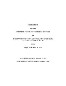 AGREEMENT  Between HARTNELL COMMUNITY COLLEGE DISTRICT