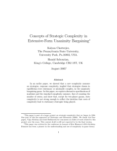 Concepts of Strategic Complexity in Extensive-Form Unanimity Bargaining
