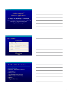 Multi-energy CT: Clinical Applications