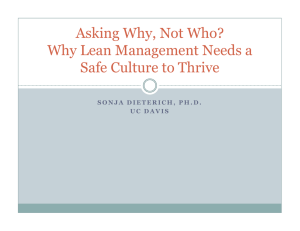 Asking Why, Not Who? Why Lean Management Needs a
