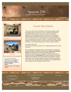 Spanish 258  Course Description