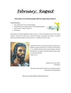 February:  Respect
