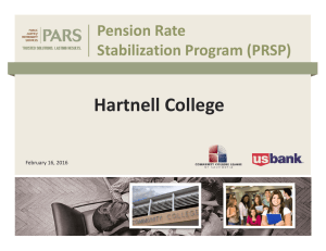 Hartnell College Pension Rate Pension Rate  Stabilization Program (PRSP)