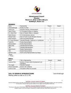 Advancement Council Minutes March 17, 2016 12:00-2:00 p.m. Building E, Room 112